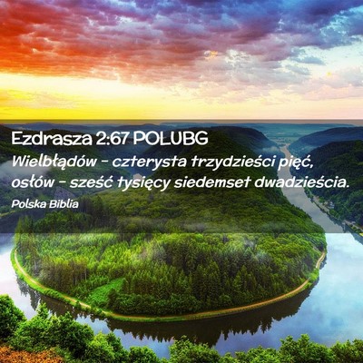 Picture 02 - Ezdrasza 2:67 POLUBG - Wielbłądów – czterysta trzydzieści pięć, - Bible Verse Picture