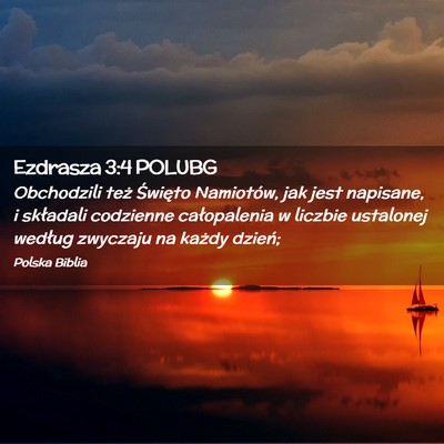 Picture 02 - Ezdrasza 3:4 POLUBG - Obchodzili też Święto Namiotów, jak jest - Bible Verse Picture