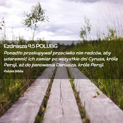 Picture 02 - Ezdrasza 4:5 POLUBG - Ponadto przekupywał przeciwko nim radców, aby - Bible Verse Picture