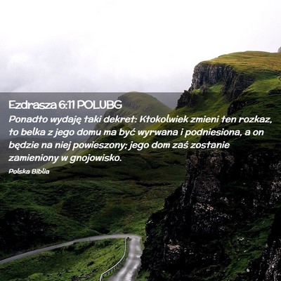 Picture 02 - Ezdrasza 6:11 POLUBG - Ponadto wydaję taki dekret: Ktokolwiek zmieni - Bible Verse Picture