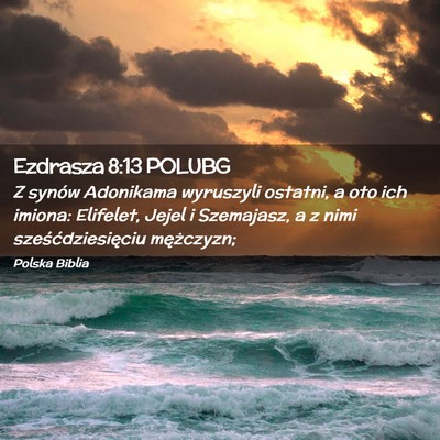 Picture 02 - Ezdrasza 8:13 POLUBG - Z synów Adonikama wyruszyli ostatni, a oto ich - Bible Verse Picture