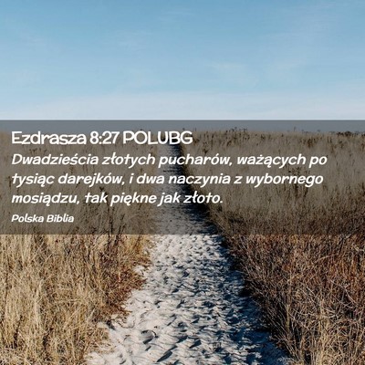 Picture 02 - Ezdrasza 8:27 POLUBG - Dwadzieścia złotych pucharów, ważących po - Bible Verse Picture