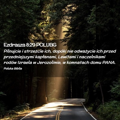 Picture 02 - Ezdrasza 8:29 POLUBG - Pilnujcie i strzeżcie ich, dopóki nie - Bible Verse Picture