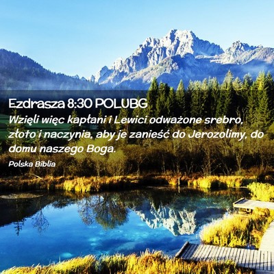 Picture 02 - Ezdrasza 8:30 POLUBG - Wzięli więc kapłani i Lewici odważone srebro, - Bible Verse Picture