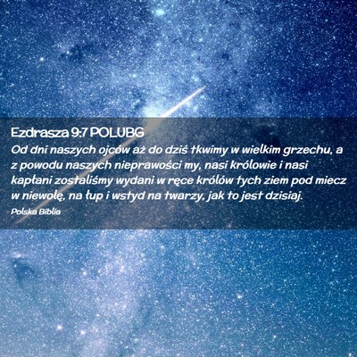 Picture 02 - Ezdrasza 9:7 POLUBG - Od dni naszych ojców aż do dziś tkwimy w - Bible Verse Picture