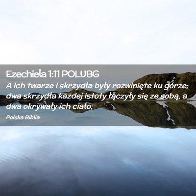 Picture 02 - Ezechiela 1:11 POLUBG - A ich twarze i skrzydła były rozwinięte ku - Bible Verse Picture