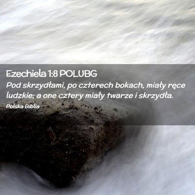 Picture 02 - Ezechiela 1:8 POLUBG - Pod skrzydłami, po czterech bokach, miały ręce - Bible Verse Picture