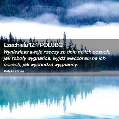 Picture 02 - Ezechiela 12:4 POLUBG - Wyniesiesz swoje rzeczy za dnia na ich oczach, - Bible Verse Picture