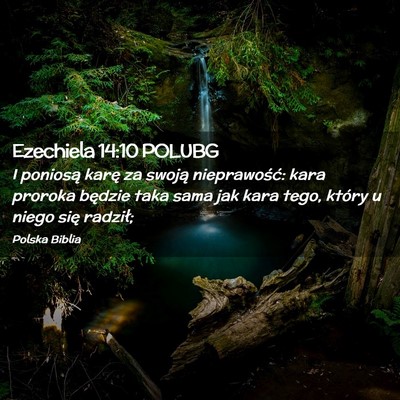 Picture 02 - Ezechiela 14:10 POLUBG - I poniosą karę za swoją nieprawość: kara - Bible Verse Picture
