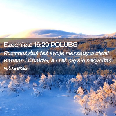 Picture 02 - Ezechiela 16:29 POLUBG - Rozmnożyłaś też swoje nierządy w ziemi - Bible Verse Picture