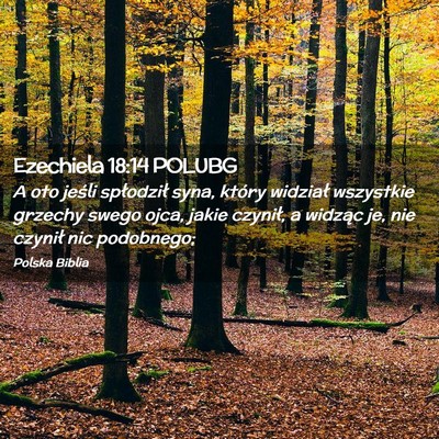 Picture 02 - Ezechiela 18:14 POLUBG - A oto jeśli spłodził syna, który widział - Bible Verse Picture