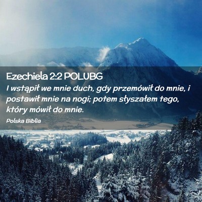 Picture 02 - Ezechiela 2:2 POLUBG - I wstąpił we mnie duch, gdy przemówił do - Bible Verse Picture