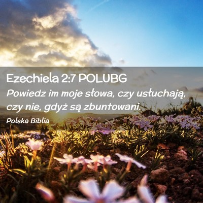 Picture 02 - Ezechiela 2:7 POLUBG - Powiedz im moje słowa, czy usłuchają, czy nie, - Bible Verse Picture