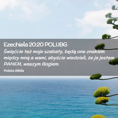 Picture 02 - Ezechiela 20:20 POLUBG - Święćcie też moje szabaty, będą one znakiem - Bible Verse Picture