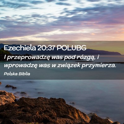 Picture 02 - Ezechiela 20:37 POLUBG - I przeprowadzę was pod rózgą, i wprowadzę was - Bible Verse Picture