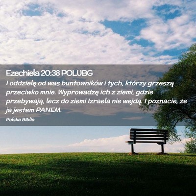 Picture 02 - Ezechiela 20:38 POLUBG - I oddzielę od was buntowników i tych, którzy - Bible Verse Picture