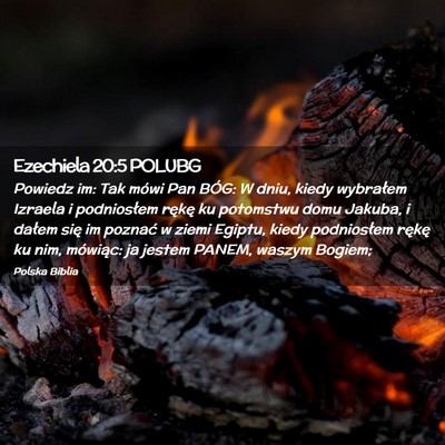 Picture 02 - Ezechiela 20:5 POLUBG - Powiedz im: Tak mówi Pan BÓG: W dniu, kiedy - Bible Verse Picture