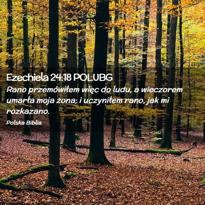 Picture 02 - Ezechiela 24:18 POLUBG - Rano przemówiłem więc do ludu, a wieczorem - Bible Verse Picture