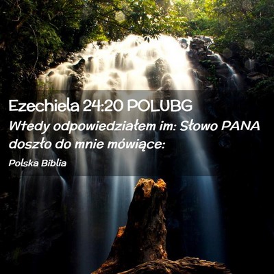 Picture 02 - Ezechiela 24:20 POLUBG - Wtedy odpowiedziałem im: Słowo PANA doszło do - Bible Verse Picture