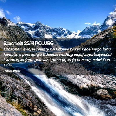 Picture 02 - Ezechiela 25:14 POLUBG - I dokonam swojej zemsty na Edomie przez ręce - Bible Verse Picture