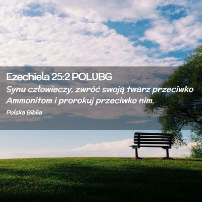 Picture 02 - Ezechiela 25:2 POLUBG - Synu człowieczy, zwróć swoją twarz przeciwko - Bible Verse Picture