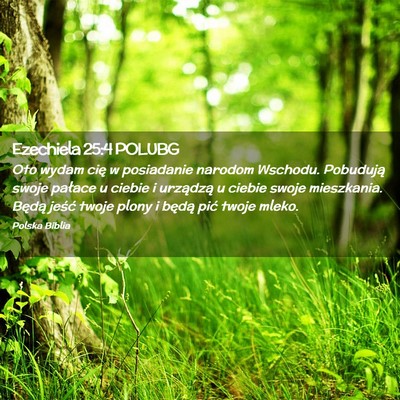 Picture 02 - Ezechiela 25:4 POLUBG - Oto wydam cię w posiadanie narodom Wschodu. - Bible Verse Picture