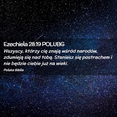 Picture 02 - Ezechiela 28:19 POLUBG - Wszyscy, którzy cię znają wśród narodów, - Bible Verse Picture