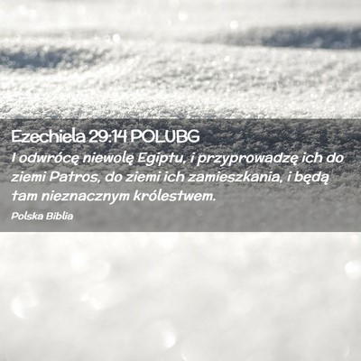 Picture 02 - Ezechiela 29:14 POLUBG - I odwrócę niewolę Egiptu, i przyprowadzę ich - Bible Verse Picture