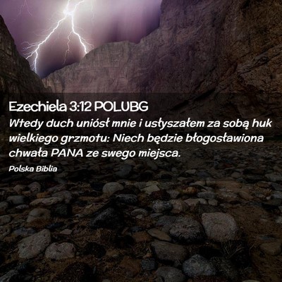 Picture 02 - Ezechiela 3:12 POLUBG - Wtedy duch uniósł mnie i usłyszałem za sobą - Bible Verse Picture