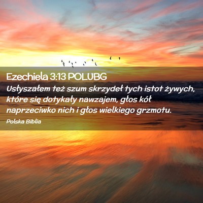 Picture 02 - Ezechiela 3:13 POLUBG - Usłyszałem też szum skrzydeł tych istot - Bible Verse Picture