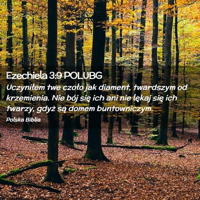 Picture 02 - Ezechiela 3:9 POLUBG - Uczyniłem twe czoło jak diament, twardszym od - Bible Verse Picture