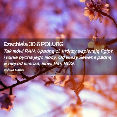 Picture 02 - Ezechiela 30:6 POLUBG - Tak mówi PAN: Upadną ci, którzy wspierają - Bible Verse Picture