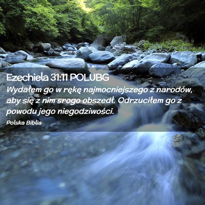 Picture 02 - Ezechiela 31:11 POLUBG - Wydałem go w rękę najmocniejszego z narodów, - Bible Verse Picture