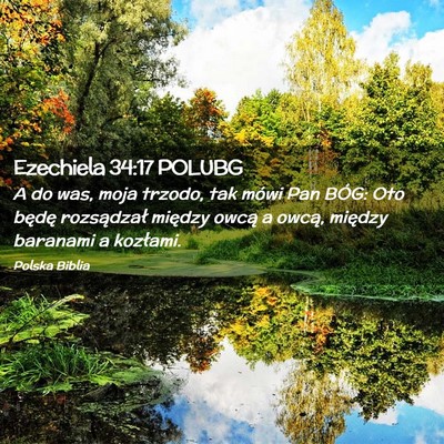 Picture 02 - Ezechiela 34:17 POLUBG - A do was, moja trzodo, tak mówi Pan BÓG: Oto - Bible Verse Picture