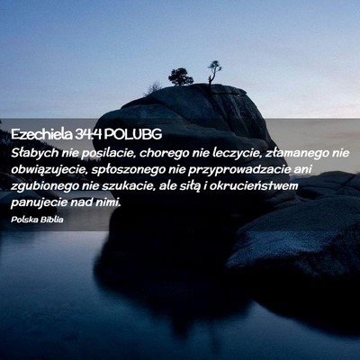 Picture 02 - Ezechiela 34:4 POLUBG - Słabych nie posilacie, chorego nie leczycie, - Bible Verse Picture