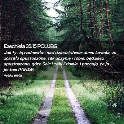Picture 02 - Ezechiela 35:15 POLUBG - Jak ty się radowałaś nad dziedzictwem domu - Bible Verse Picture