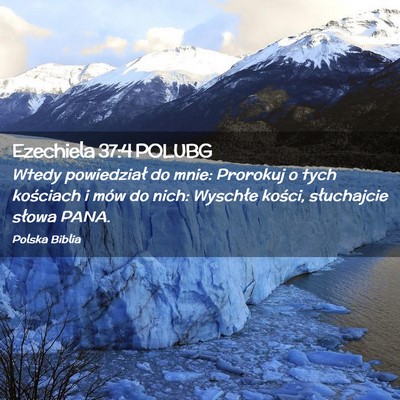 Picture 02 - Ezechiela 37:4 POLUBG - Wtedy powiedział do mnie: Prorokuj o tych - Bible Verse Picture