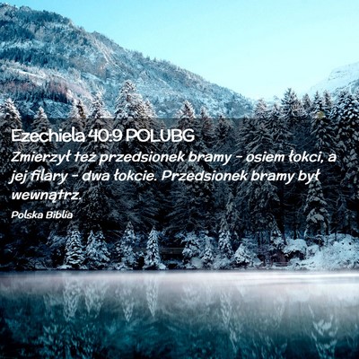 Picture 02 - Ezechiela 40:9 POLUBG - Zmierzył też przedsionek bramy – osiem - Bible Verse Picture