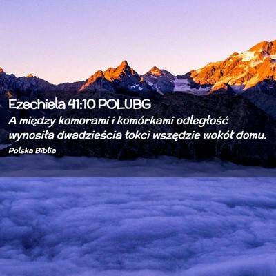Picture 02 - Ezechiela 41:10 POLUBG - A między komorami i komórkami odległość - Bible Verse Picture