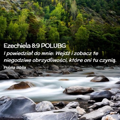 Picture 02 - Ezechiela 8:9 POLUBG - I powiedział do mnie: Wejdź i zobacz te - Bible Verse Picture
