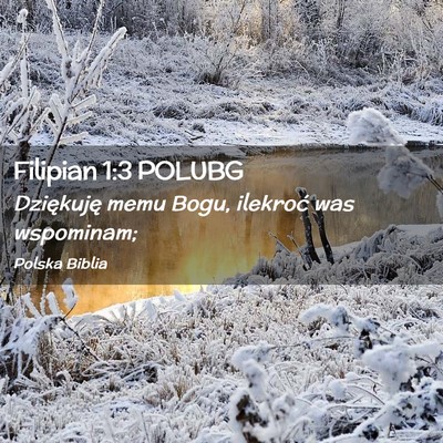Picture 02 - Filipian 1:3 POLUBG - Dziękuję memu Bogu, ilekroć was - Bible Verse Picture