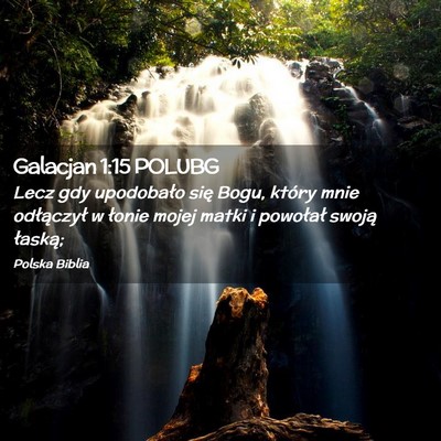 Picture 02 - Galacjan 1:15 POLUBG - Lecz gdy upodobało się Bogu, który mnie - Bible Verse Picture