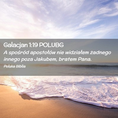 Picture 02 - Galacjan 1:19 POLUBG - A spośród apostołów nie widziałem żadnego - Bible Verse Picture