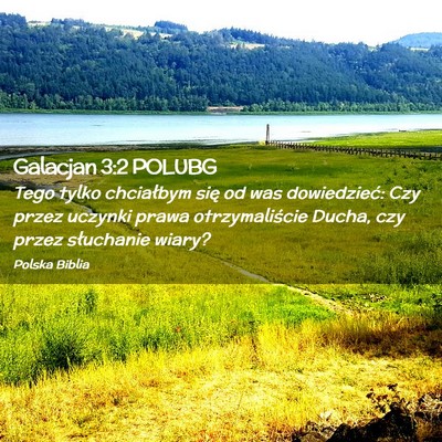 Picture 02 - Galacjan 3:2 POLUBG - Tego tylko chciałbym się od was dowiedzieć: - Bible Verse Picture