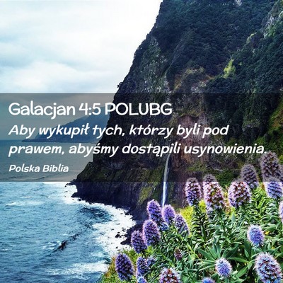 Picture 02 - Galacjan 4:5 POLUBG - Aby wykupił tych, którzy byli pod prawem, - Bible Verse Picture
