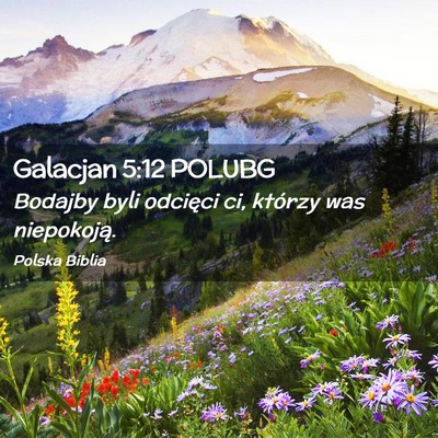 Picture 02 - Galacjan 5:12 POLUBG - Bodajby byli odcięci ci, którzy was - Bible Verse Picture