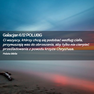 Picture 02 - Galacjan 6:12 POLUBG - Ci wszyscy, którzy chcą się podobać według - Bible Verse Picture