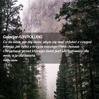 Picture 02 - Galacjan 6:14 POLUBG - Co do mnie, nie daj Boże, abym się miał - Bible Verse Picture