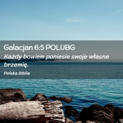 Picture 02 - Galacjan 6:5 POLUBG - Każdy bowiem poniesie swoje własne - Bible Verse Picture