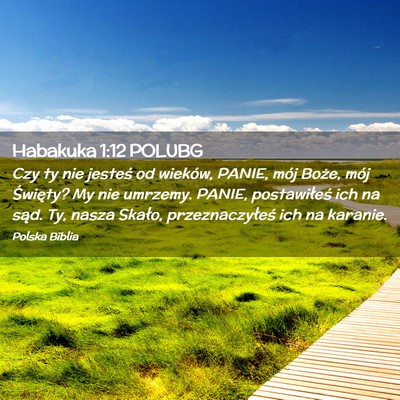 Picture 02 - Habakuka 1:12 POLUBG - Czy ty nie jesteś od wieków, PANIE, mój Boże, - Bible Verse Picture